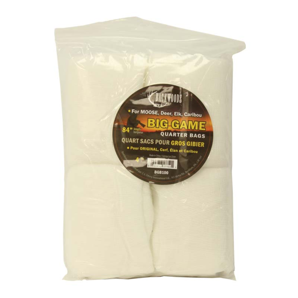 BACKWOODS Big Game Quarter Bags Cheesecloth 4pk