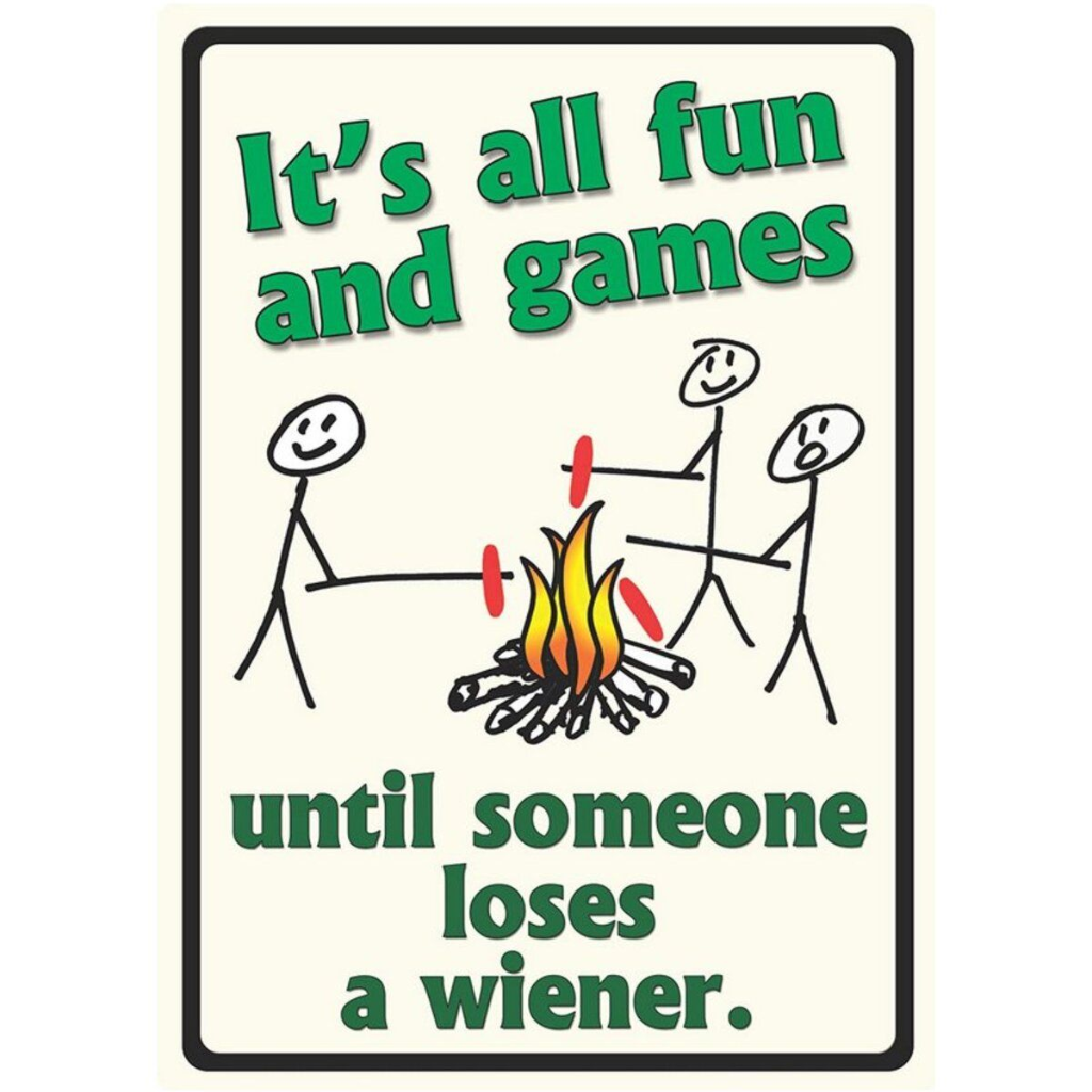 Tin Sign - It's All Fun & Games