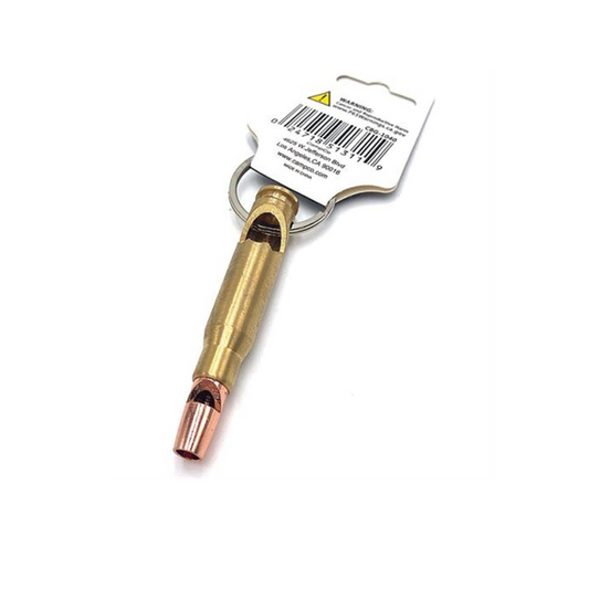 CAMPCO Bullet Bottle Opener Whistle Keychain