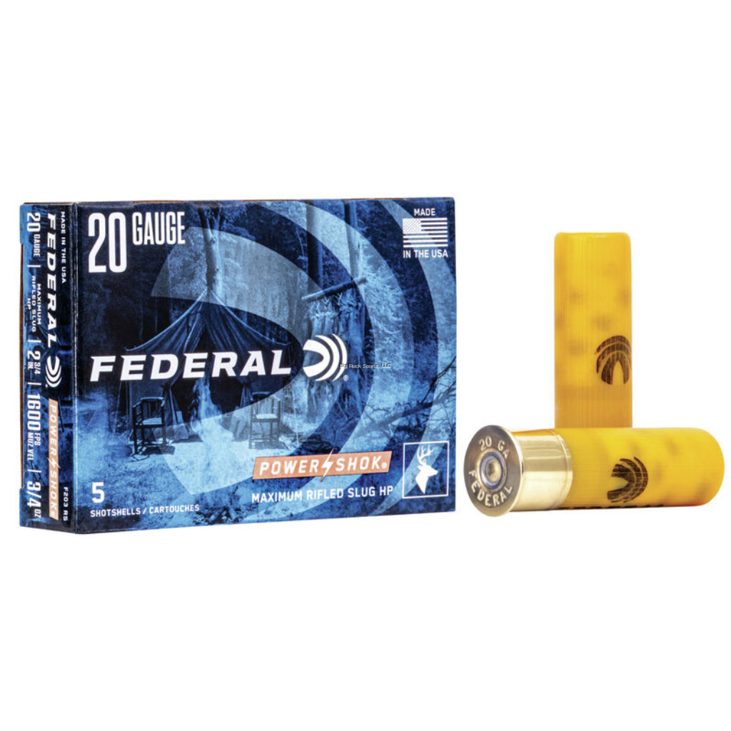 FEDERAL Power-Shok 20GA 2-3/4" 3/4oz Slug