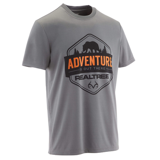 REALTREE Adventure Short Sleeve T-Shirt - Charcoal