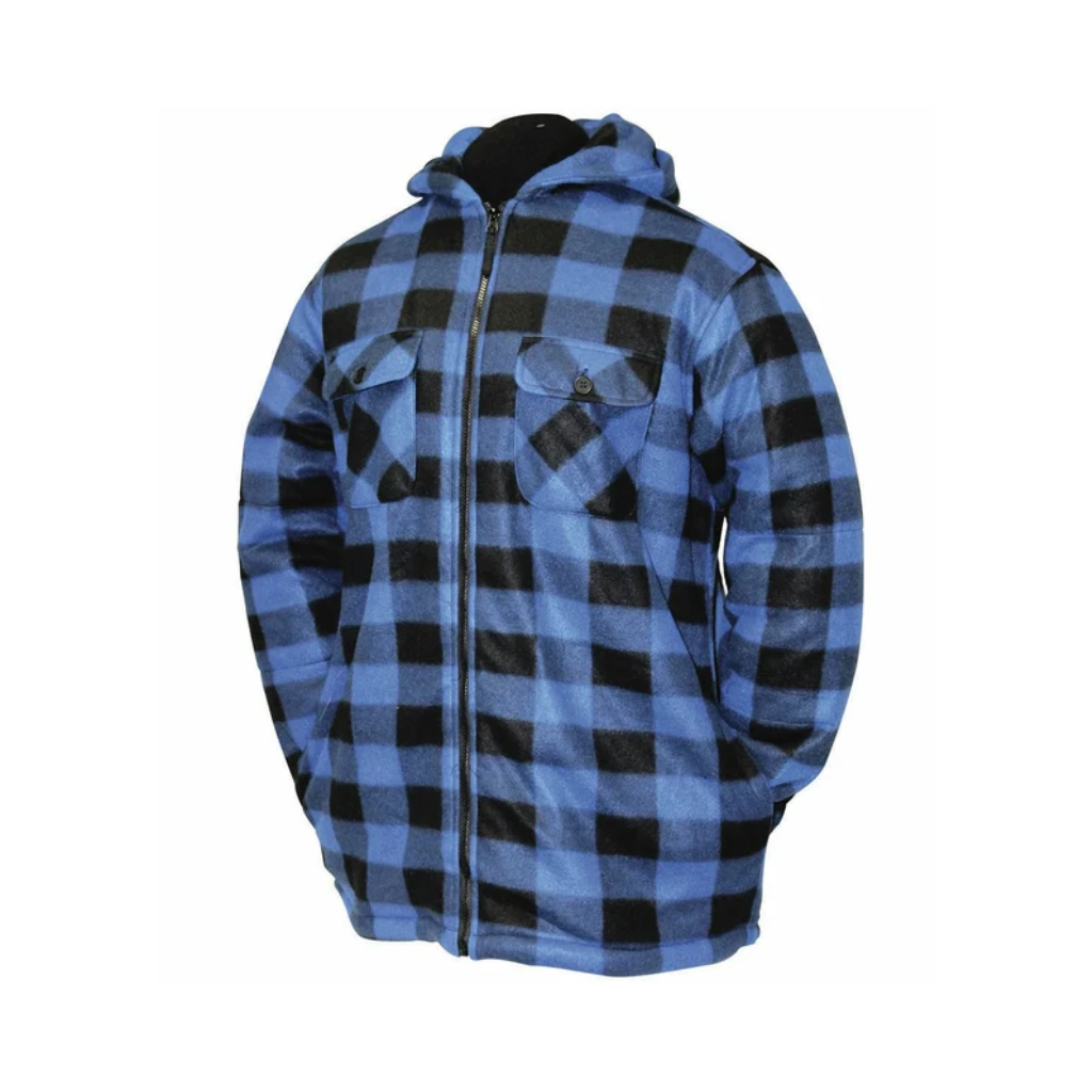 MISTY MOUNTAIN Sherpa Fleece Jacket - Blue Check