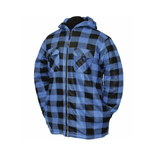 MISTY MOUNTAIN Sherpa Fleece Jacket - Blue Check