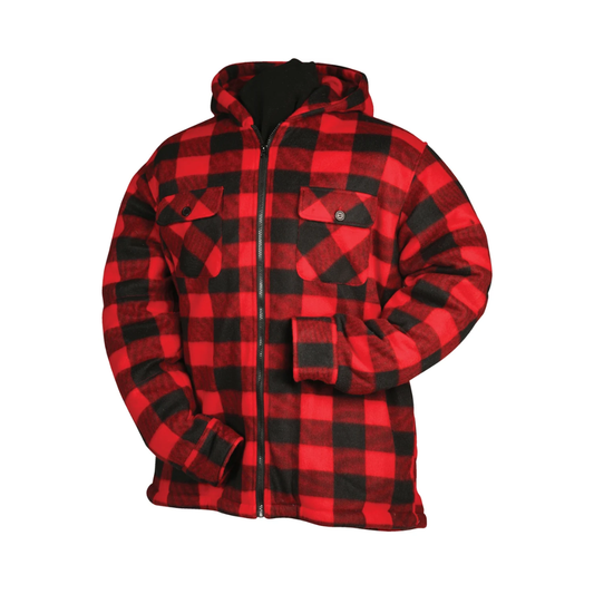 MISTY MOUNTAIN Sherpa Fleece Jacket - Red Check