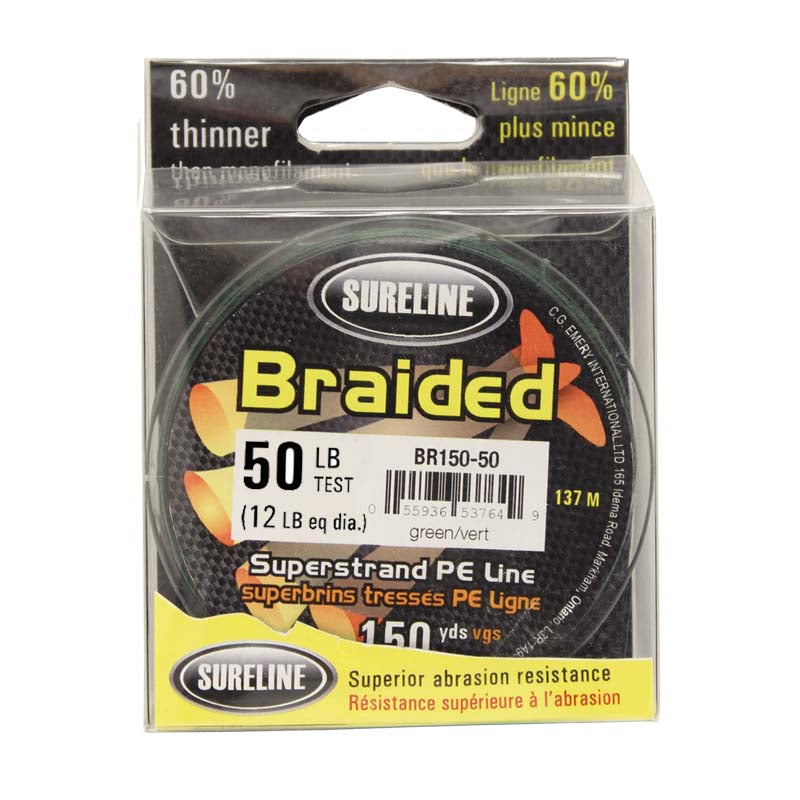 SURELINE Braided Green Line - 150 Yards