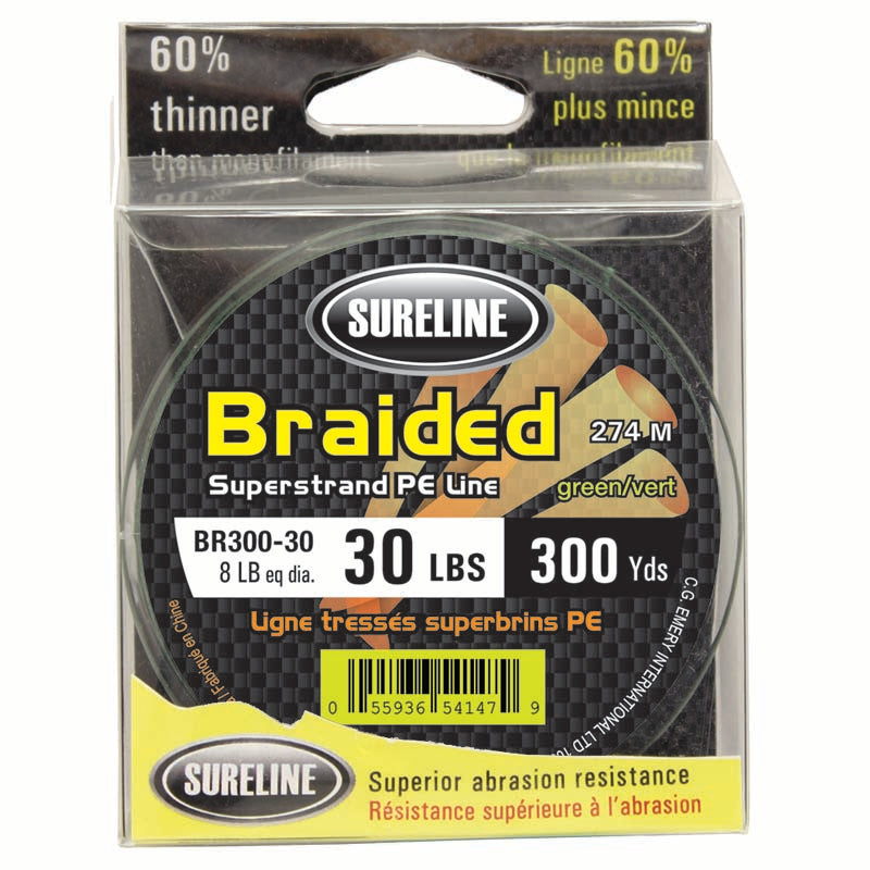 SURELINE Braided Green Line - 300 Yards